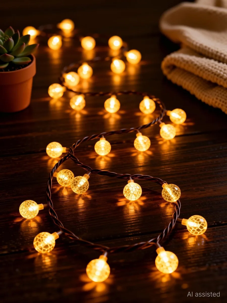 TurboTraders 14 LEDs 3 m Yellow Steady Ball Rice Lights