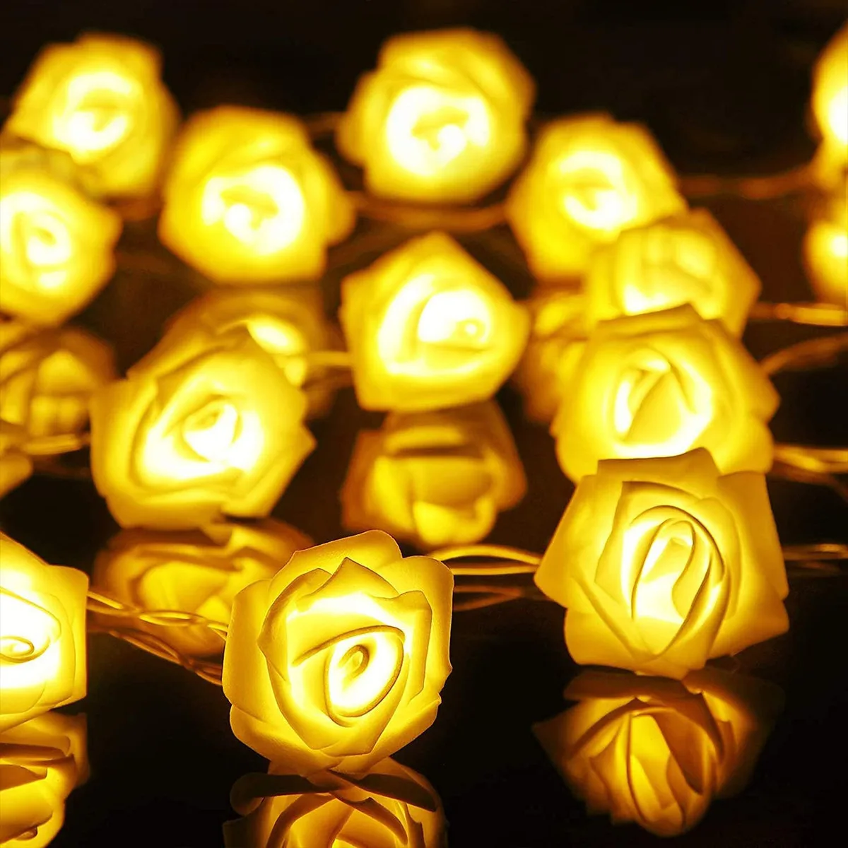 TurboTraders 16 LEDs 3 m Yellow Steady Flower Rice Lights