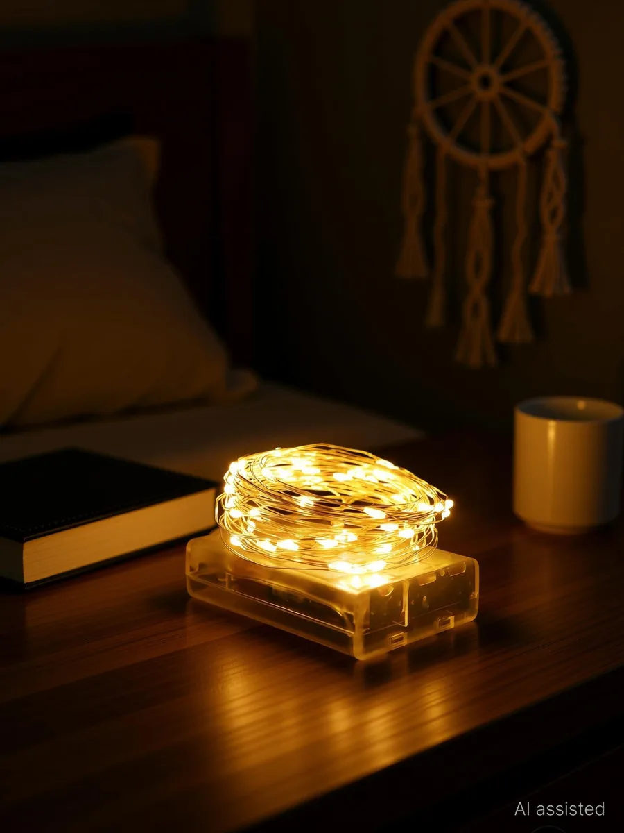 TurboTraders 30 LEDs 3 m Yellow Steady Bulb Rice Lights