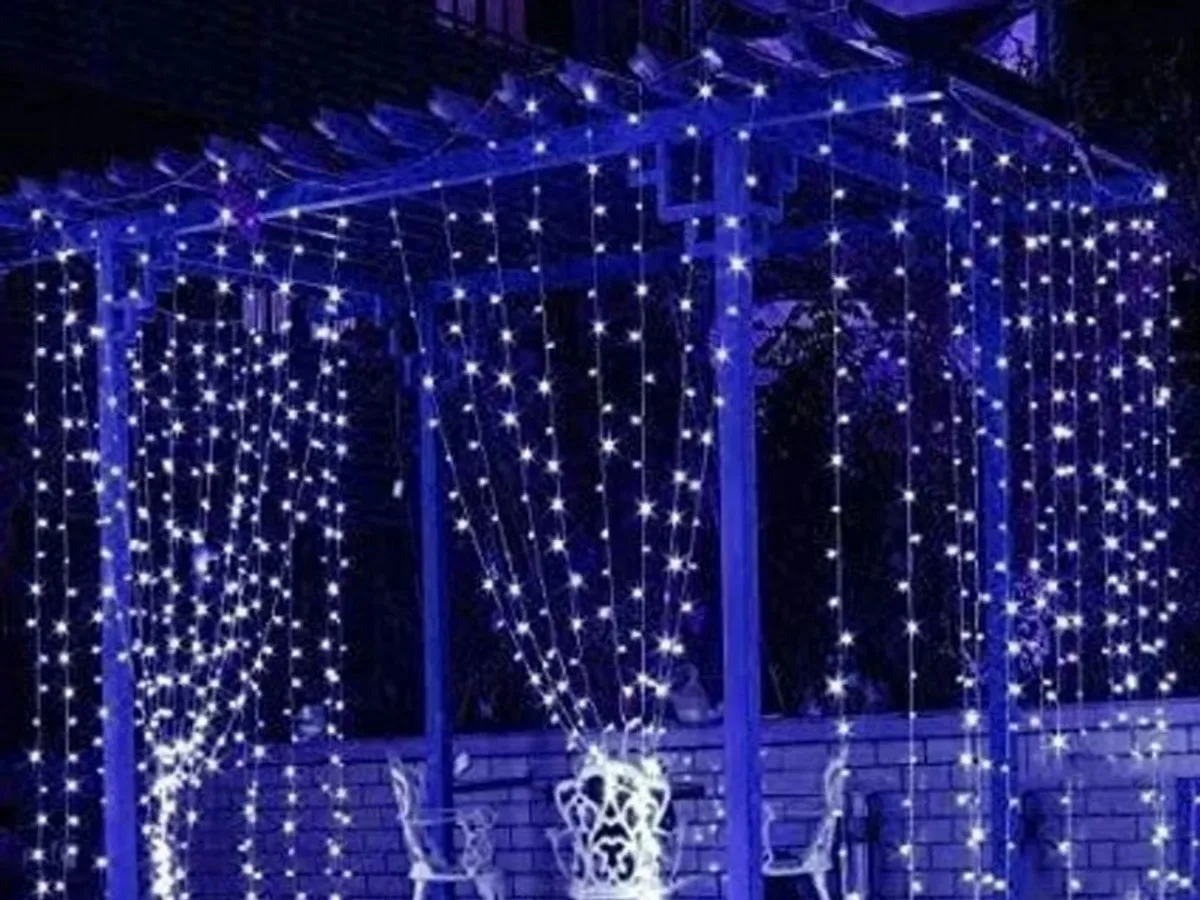 TurboTraders 36 LEDs 12 m Blue Steady String Rice Lights
