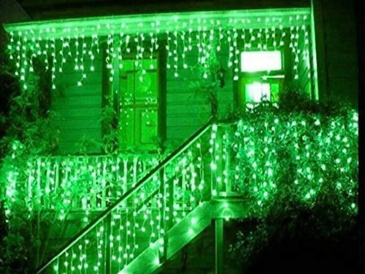 TurboTraders 36 LEDs 12 m Green Steady String Rice Lights