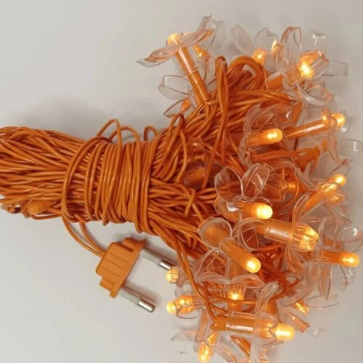 TurboTraders 36 LEDs 12 m Orange Steady Flower Rice Lights