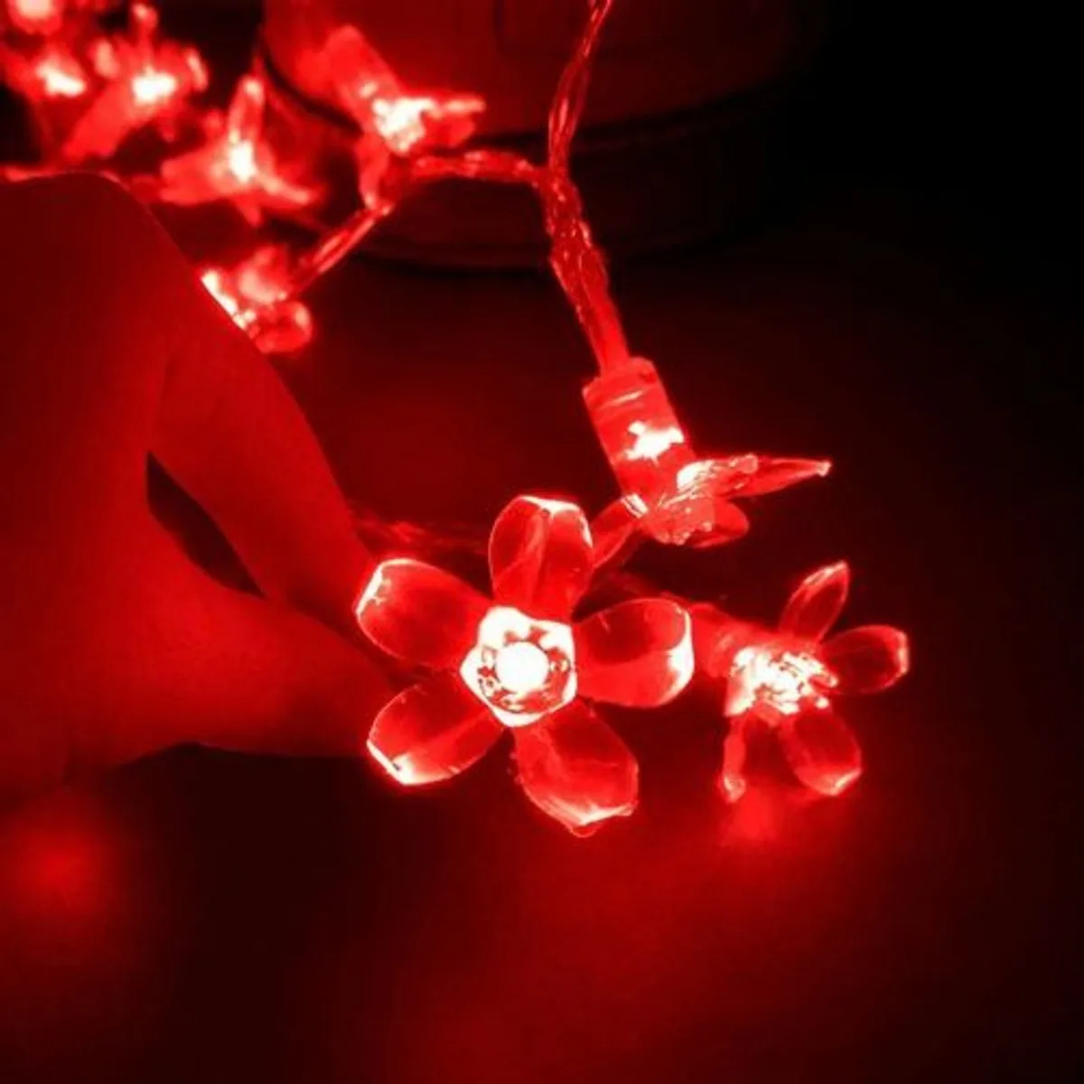 TurboTraders 36 LEDs 12 m Red Steady Flower Rice Lights