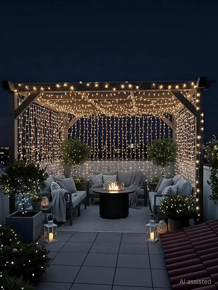 TurboTraders 36 LEDs 12 m Yellow Steady String Rice Lights