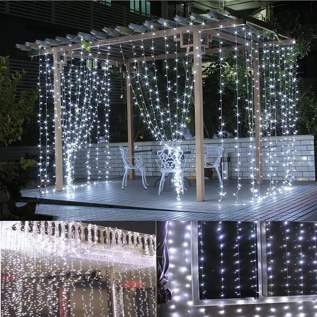 TurboTraders 38 LEDs 12 m White Steady String Rice Lights