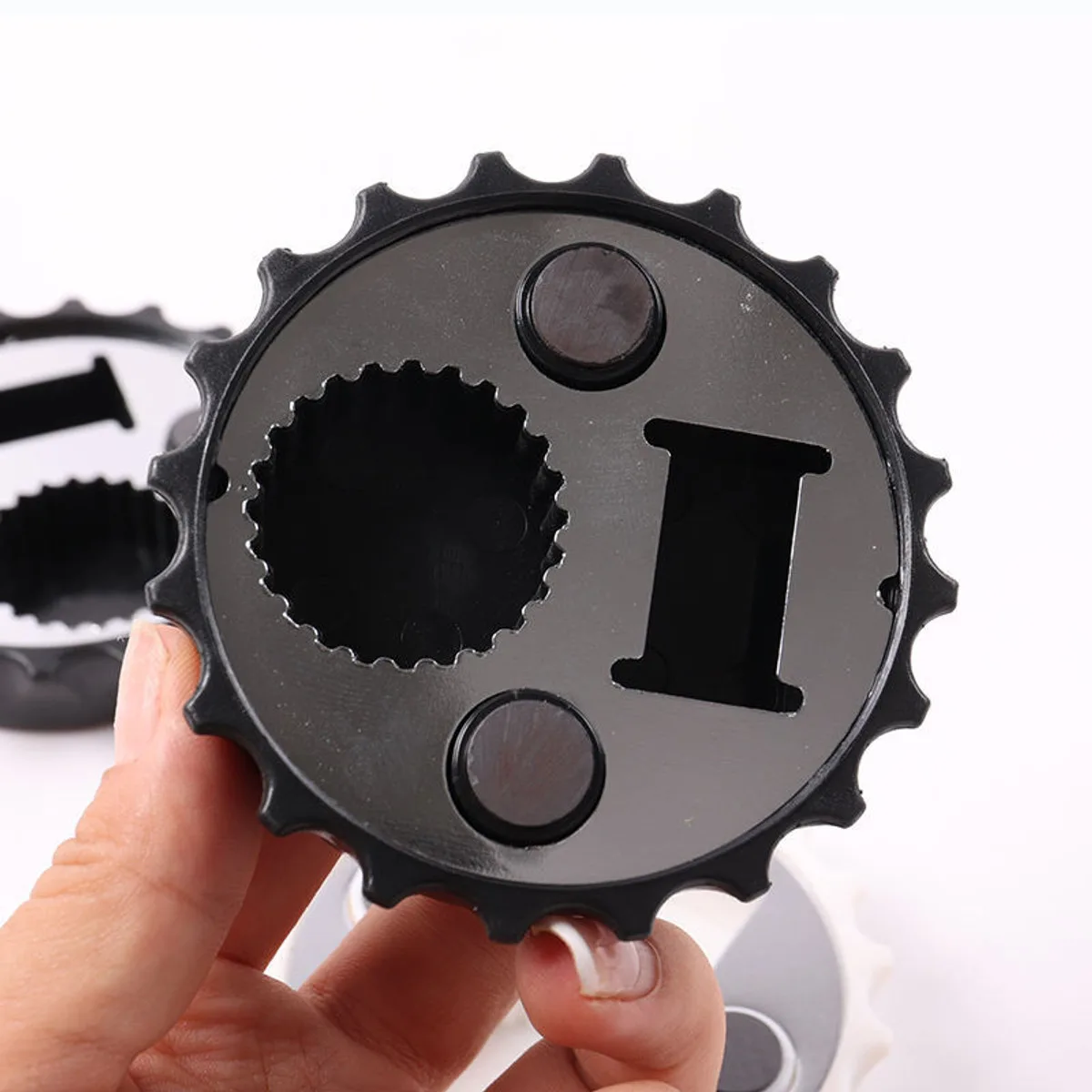 TurboTraders Gear Shaped Bottle Opener Magnetic Gear Cap Bottle Opener