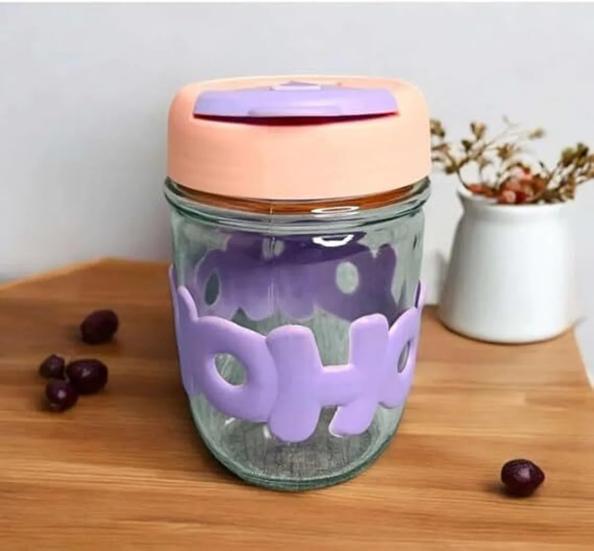 TurboTraders Glass mug shaker 350 ml Glass Sipper