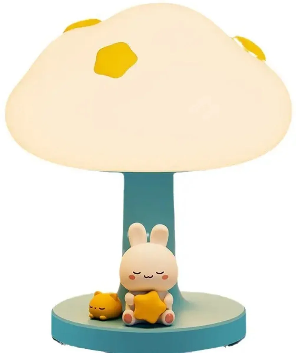 TurboTraders USB Rechargeable Night Three-Level Dimming Cute Rabbit Dolls Night Lamp