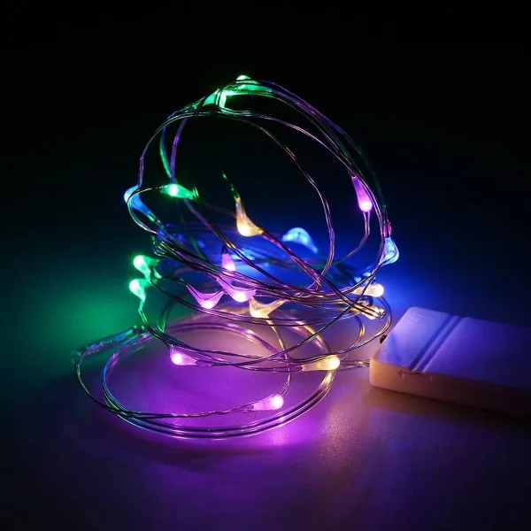TurboTraders 20 LEDs 1.98 m Multicolor Steady Water Drop Rice Lights