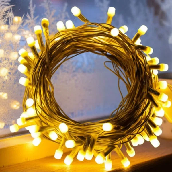 TurboTraders 32 LEDs 12 m Yellow Steady String Rice Lights