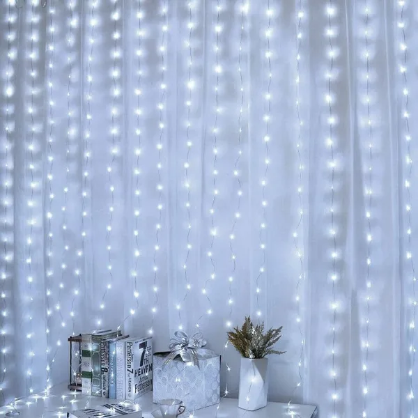 TurboTraders 36 LEDs 10 m White Steady String Rice Lights