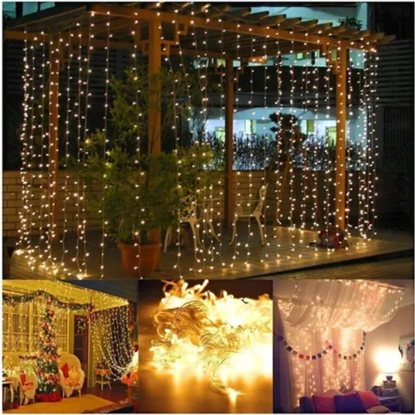 TurboTraders 36 LEDs 10 m Yellow Steady String Rice Lights