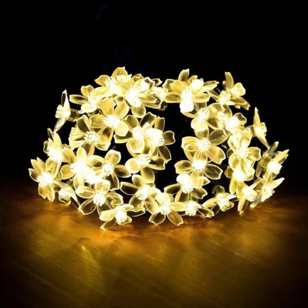 TurboTraders 36 LEDs 12 m Yellow Steady Flower Rice Lights