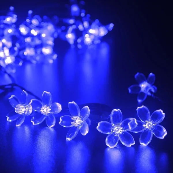 TurboTraders 42 LEDs 12 m Blue Steady Flower Rice Lights