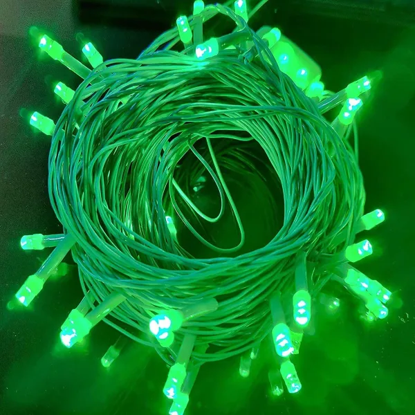 TurboTraders 46 LEDs 12 m Green Steady Bulb Rice Lights