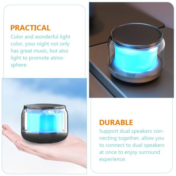 S100 Mini Rechargeable Wireless Bluetooth Speaker with RGB Light and Stereo Sound - Image 3