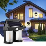 Wireless Motion Sensor Solar Wall Sconce Waterproof