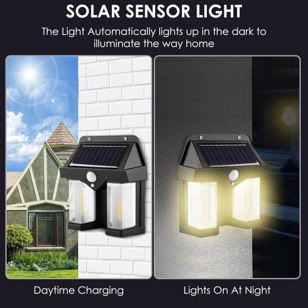 Wireless Motion Sensor Solar Wall Sconce Waterproof - Image 6