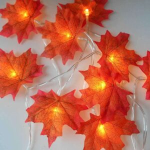 14 LEDs, 3 Meter Artificial Maple Leaf LED String Light