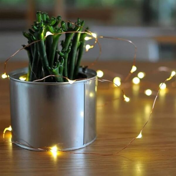 2AA Battery Powered Copper String Decorative LED Fairy Lights Warm White, 3 Meters, 30 LED's - Image 3