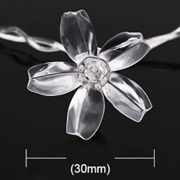38 LED, 10 Meter Silicone Yellow Flower String Lights – Warm White - Image 6