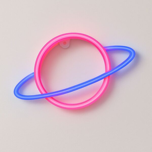 Neon LED Light Planet Design - Image 2
