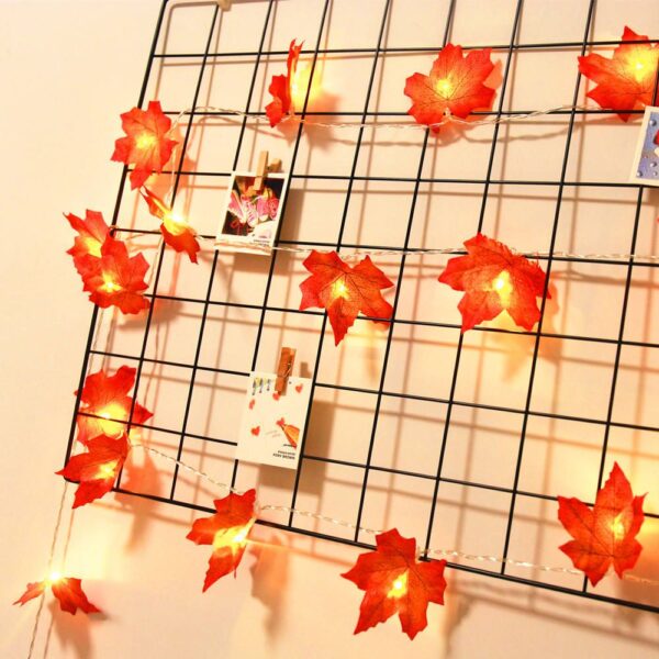 14 LEDs, 3 Meter Artificial Maple Leaf LED String Light - Image 7
