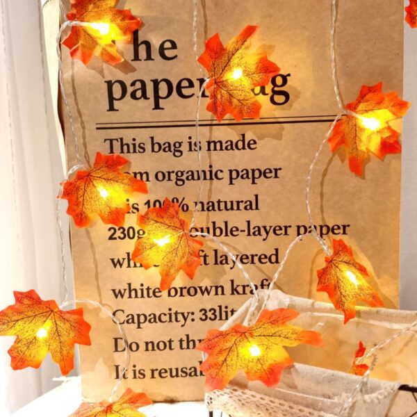 14 LEDs, 3 Meter Artificial Maple Leaf LED String Light - Image 8