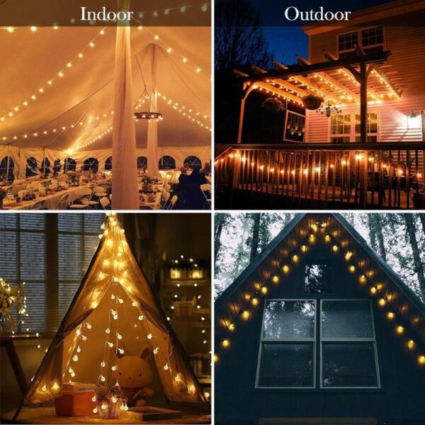 Crystal Ball String Lights – 14 LED, 3 Meter Warm White - Image 6