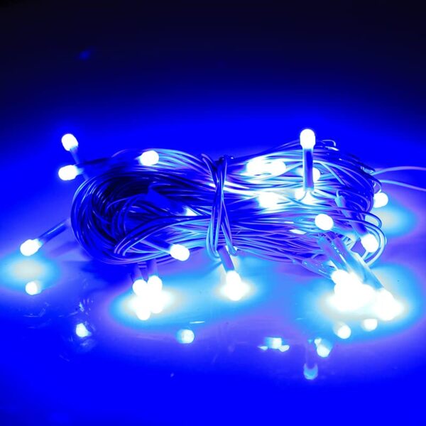 12 Meter 42 Led Copper Wire LED Decorative Dhoom Blue String Rice Lights - Image 2
