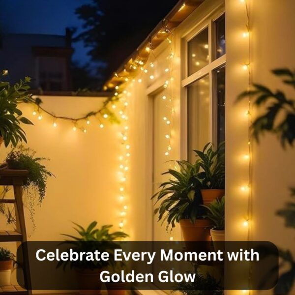 12 Meter 38 Led Copper Wire LED Decorative Dhoom Warm White String Rice Lights - Image 3