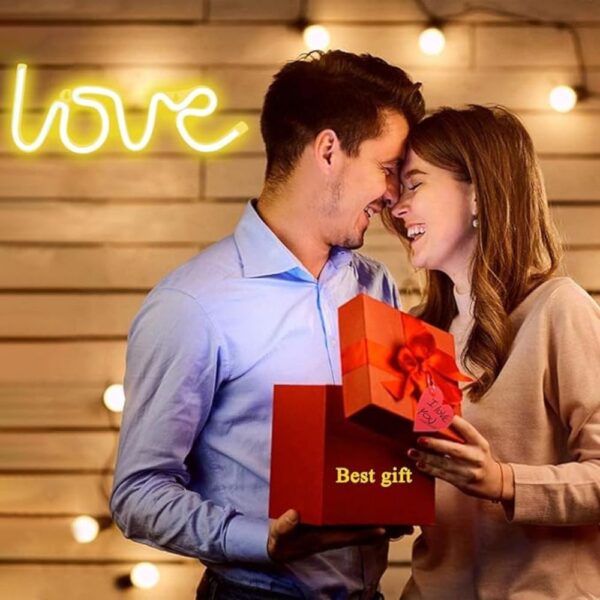 Love Neon Signs Light LED Neon Art Decorative (USB+Battery Powered, Warm White) - Image 6