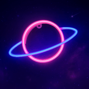 Neon LED Light Planet Design
