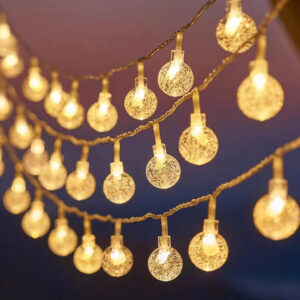 Crystal Ball String Lights – 14 LED, 3 Meter Warm White
