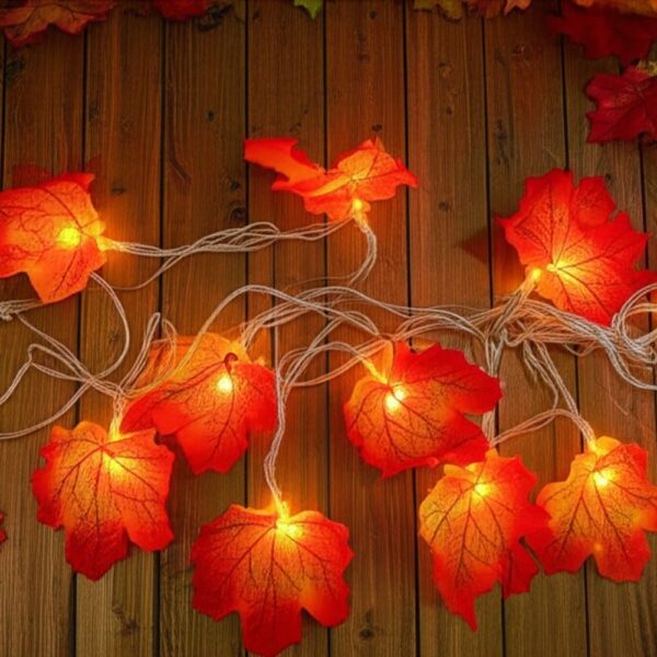 14 LEDs, 3 Meter Artificial Maple Leaf LED String Light - Image 6